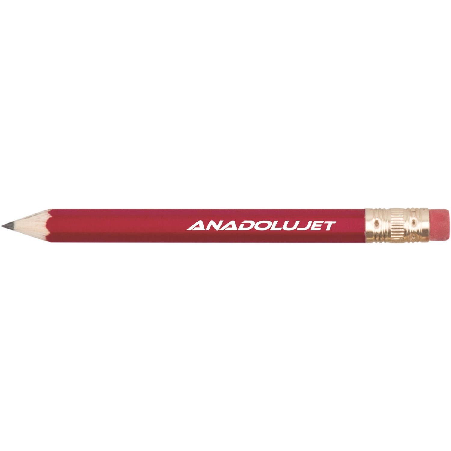 Hex Wooden Golf Pencil With Eraser 1