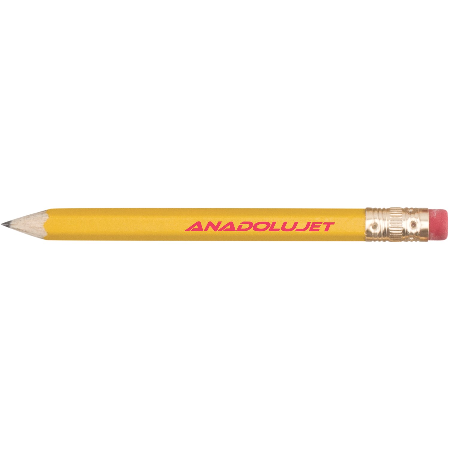 Hex Wooden Golf Pencil With Eraser 1