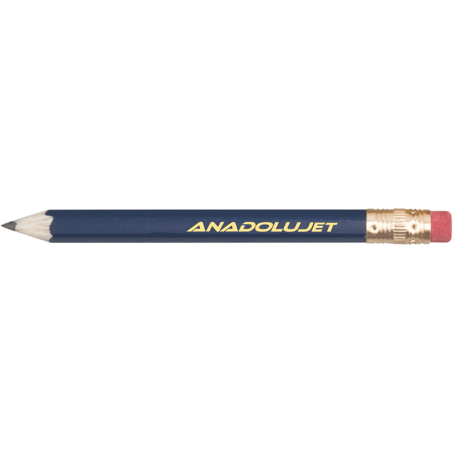 Hex Wooden Golf Pencil With Eraser 1
