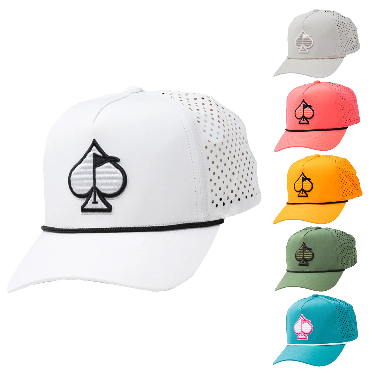 Pins and Aces Perforated Rope Hat 1