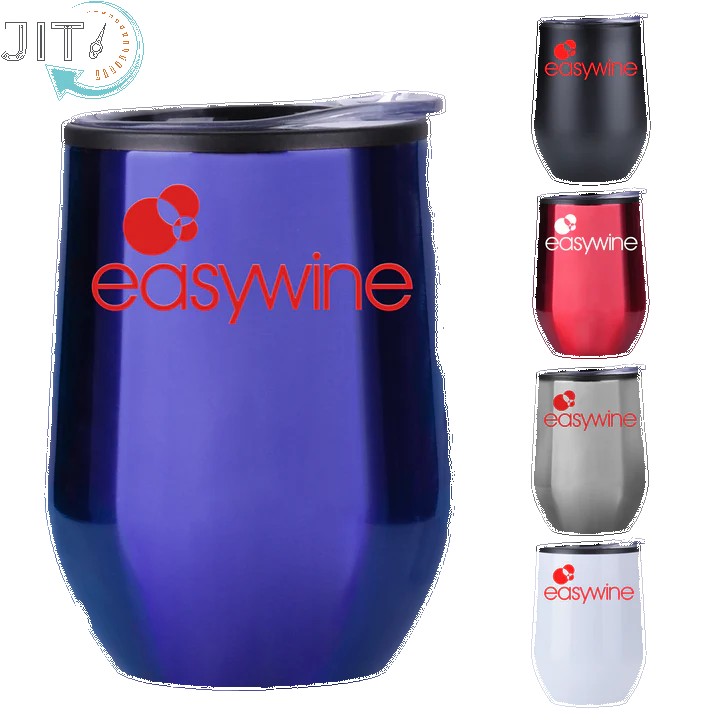 12 Oz Stainless Wine Tumbler with Plastic Liner 1
