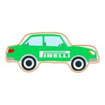 Car Shaped Logo Sugar Cookie - White Car Shaped Logo Sugar Cookie - White