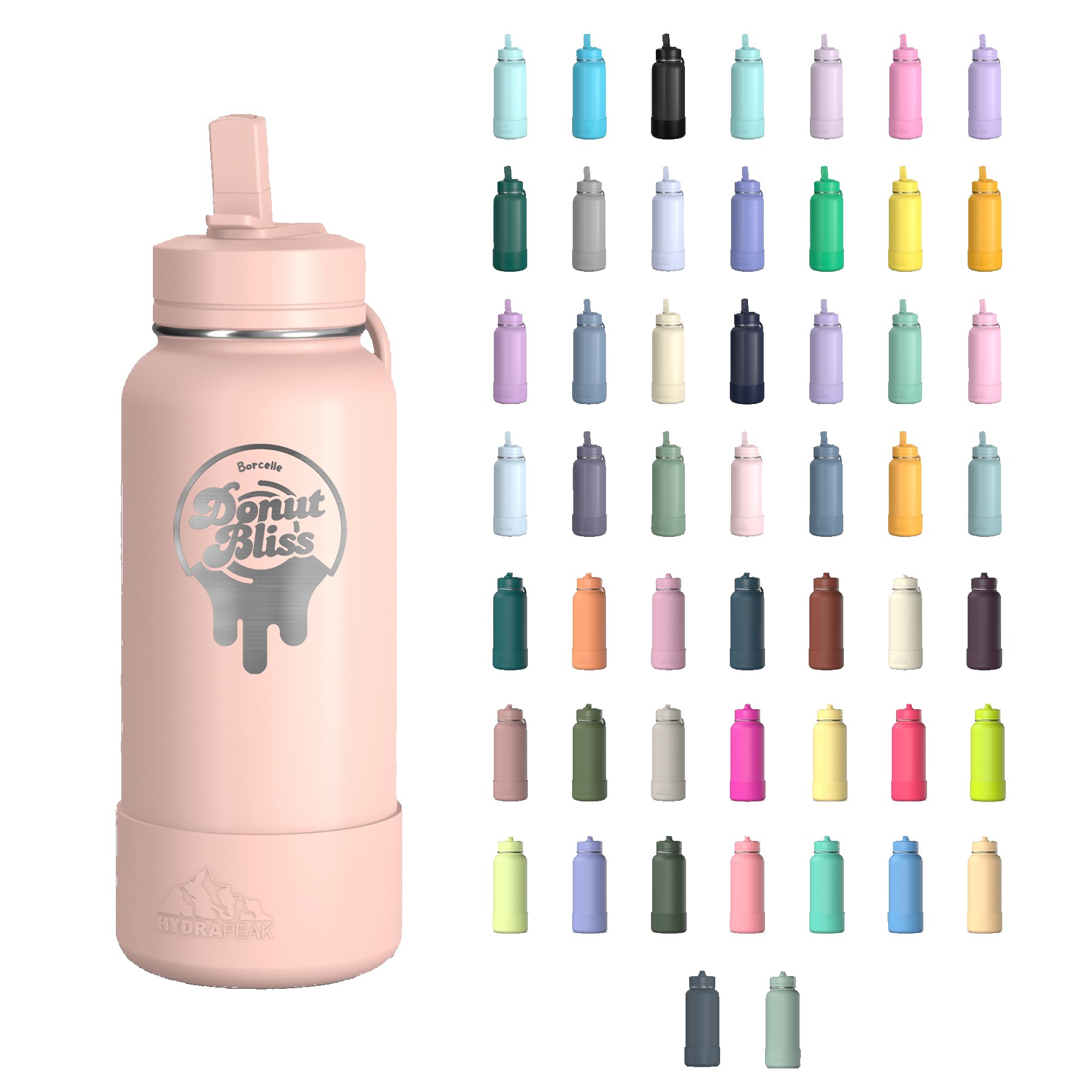 32 Oz. Hydrapeak Insulated Water Bottle w/Straw Lid 1