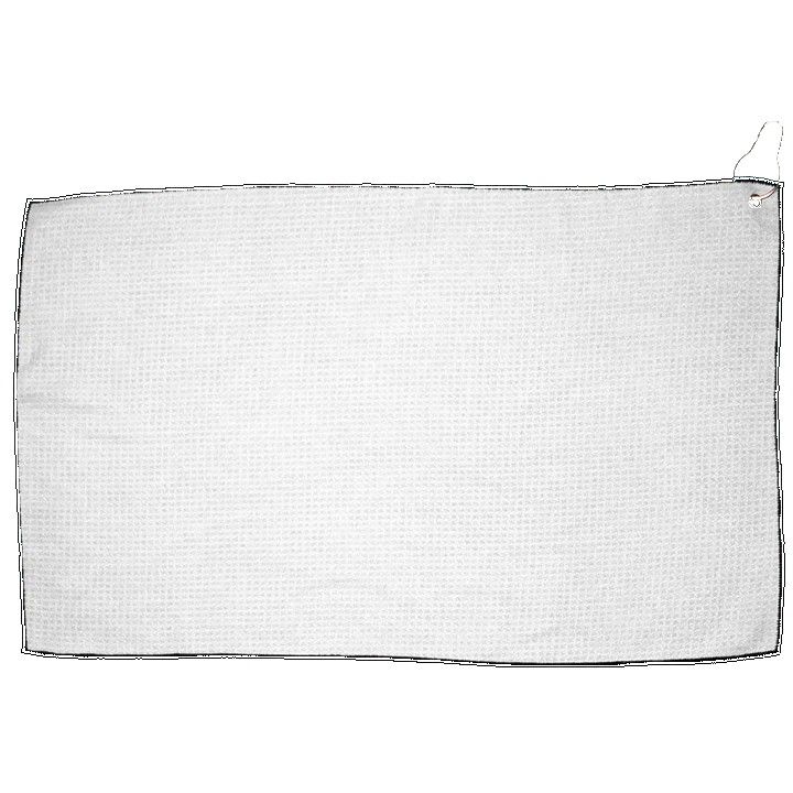 16" X 26" RPET Waffle Golf Towel with Hook & Grommet 1