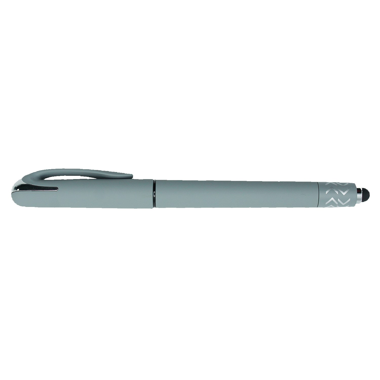 Helix Rubberized cap off gel pen with stylus and spinner 1