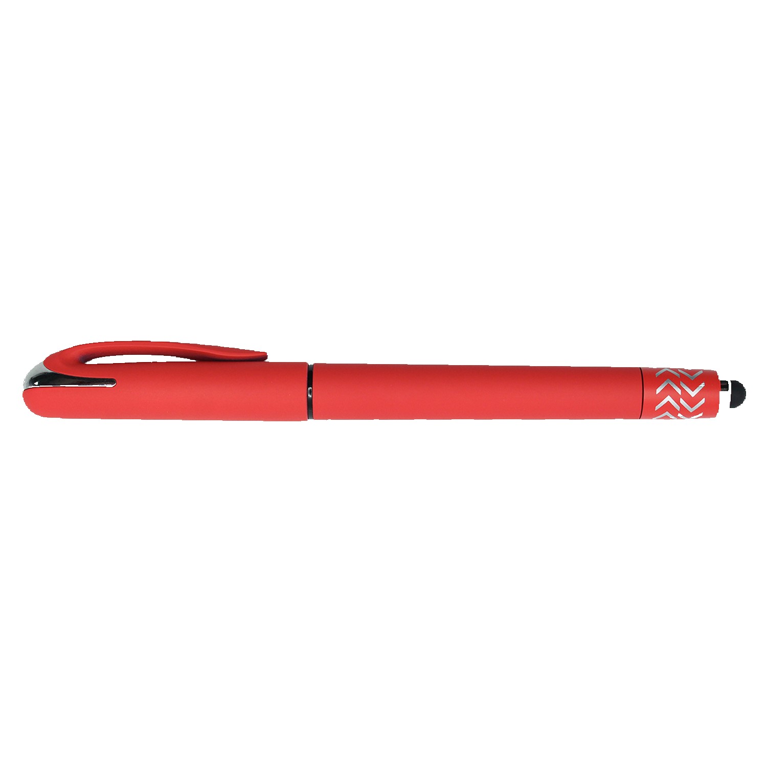 Helix Rubberized cap off gel pen with stylus and spinner 1