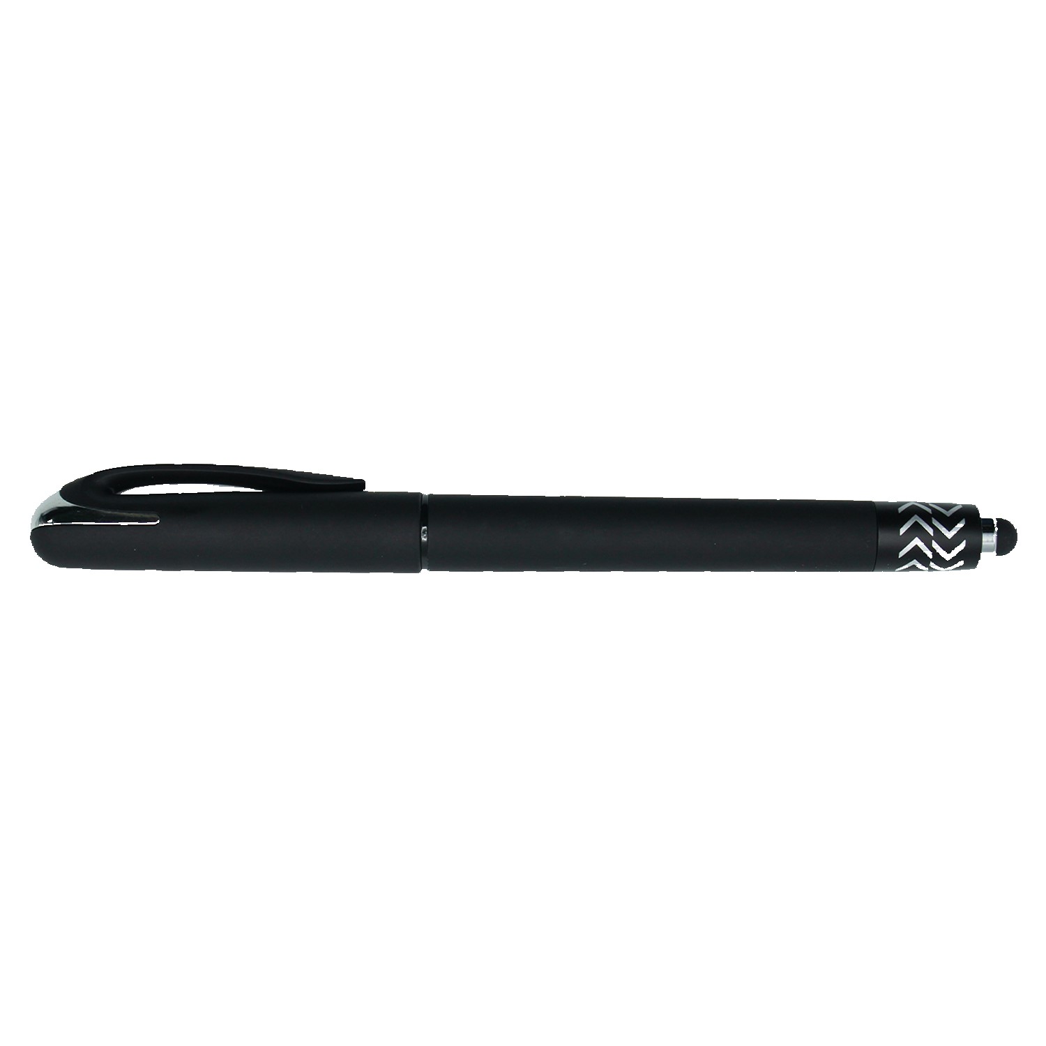 Helix Rubberized cap off gel pen with stylus and spinner 1
