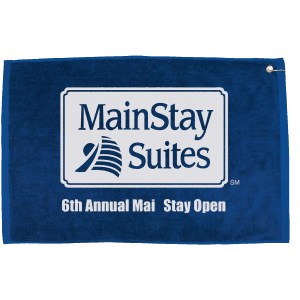 16" X 25" Hemmed Golf Towel with Grommet And Hook 1 16" X 25" Hemmed Golf Towel with Grommet And Hook 1