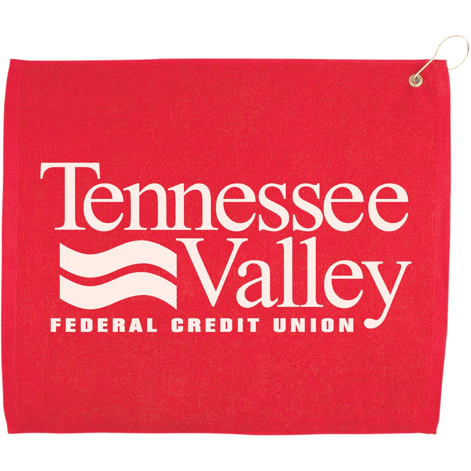 15" X 18" Hemmed Golf Towel with Grommet And Hook 1