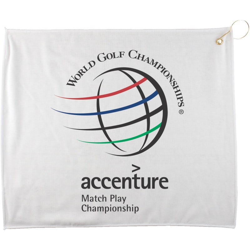 15" X 18" Polyester Blend White Golf Towel W G&H 1 15" X 18" Polyester Blend White Golf Towel W G&H 1