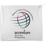 15" X 18" Polyester Blend White Golf Towel W G&H 1 15" X 18" Polyester Blend White Golf Towel W G&H 1