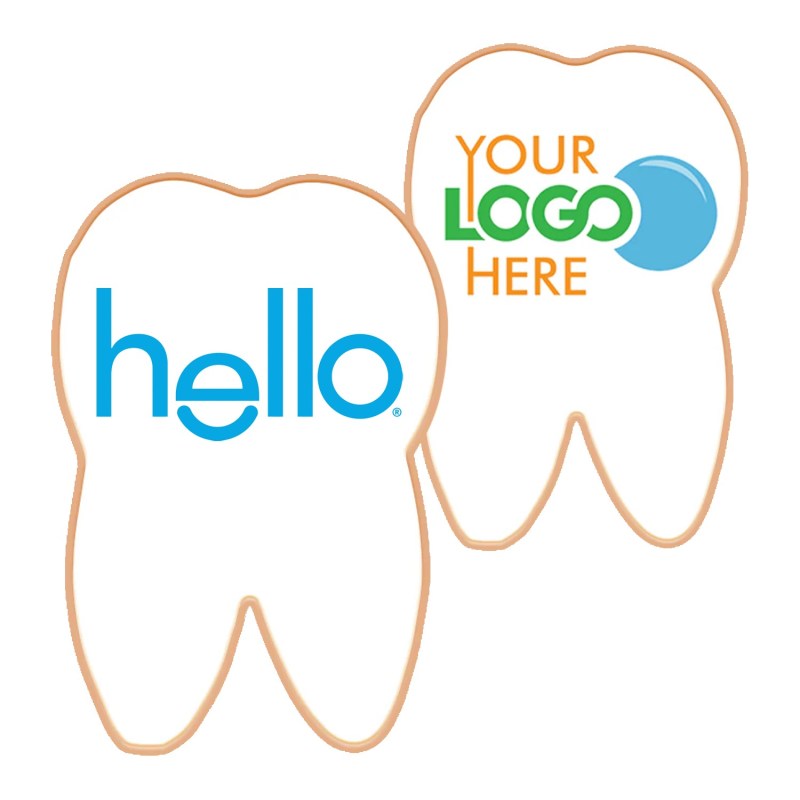 4" Tooth Shaped Logo Sugar Cookie 1 4" Tooth Shaped Logo Sugar Cookie 1