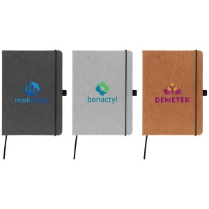 Carson 5.8" x 8.3" Recycled PU Leather Notebook - ColorJet 1 Carson 5.8" x 8.3" Recycled PU Leather Notebook - ColorJet 1