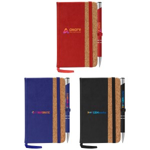 Miller Cork Notebook & Tres-Chic Pen Gift Set - Full-Color Inkjet 1 Miller Cork Notebook & Tres-Chic Pen Gift Set - Full-Color Inkjet 1