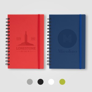 Zelda Recycled Cover Spiral Journal - A5 5.5" x 8.3" - Debossed 1 Zelda Recycled Cover Spiral Journal - A5 5.5" x 8.3" - Debossed 1