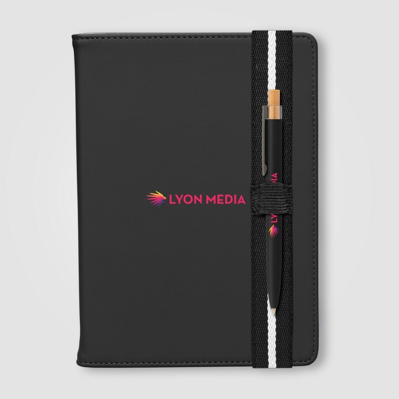 Newport Recycled Chevron Refillable Journal Pen Set - A5 1 Newport Recycled Chevron Refillable Journal Pen Set - A5 1