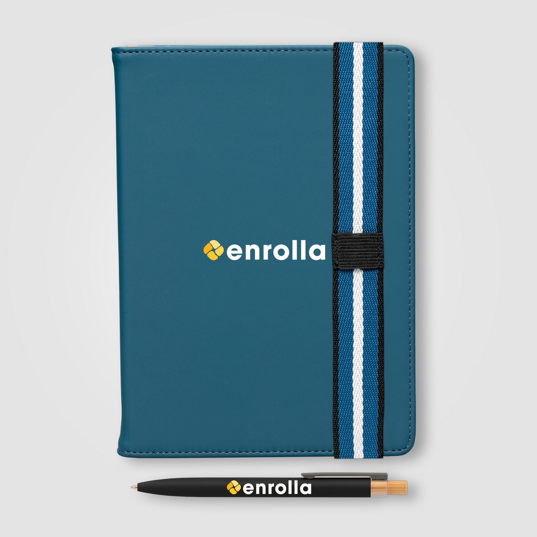 Newport Recycled Chevron Refillable Journal Pen Set - A5 1