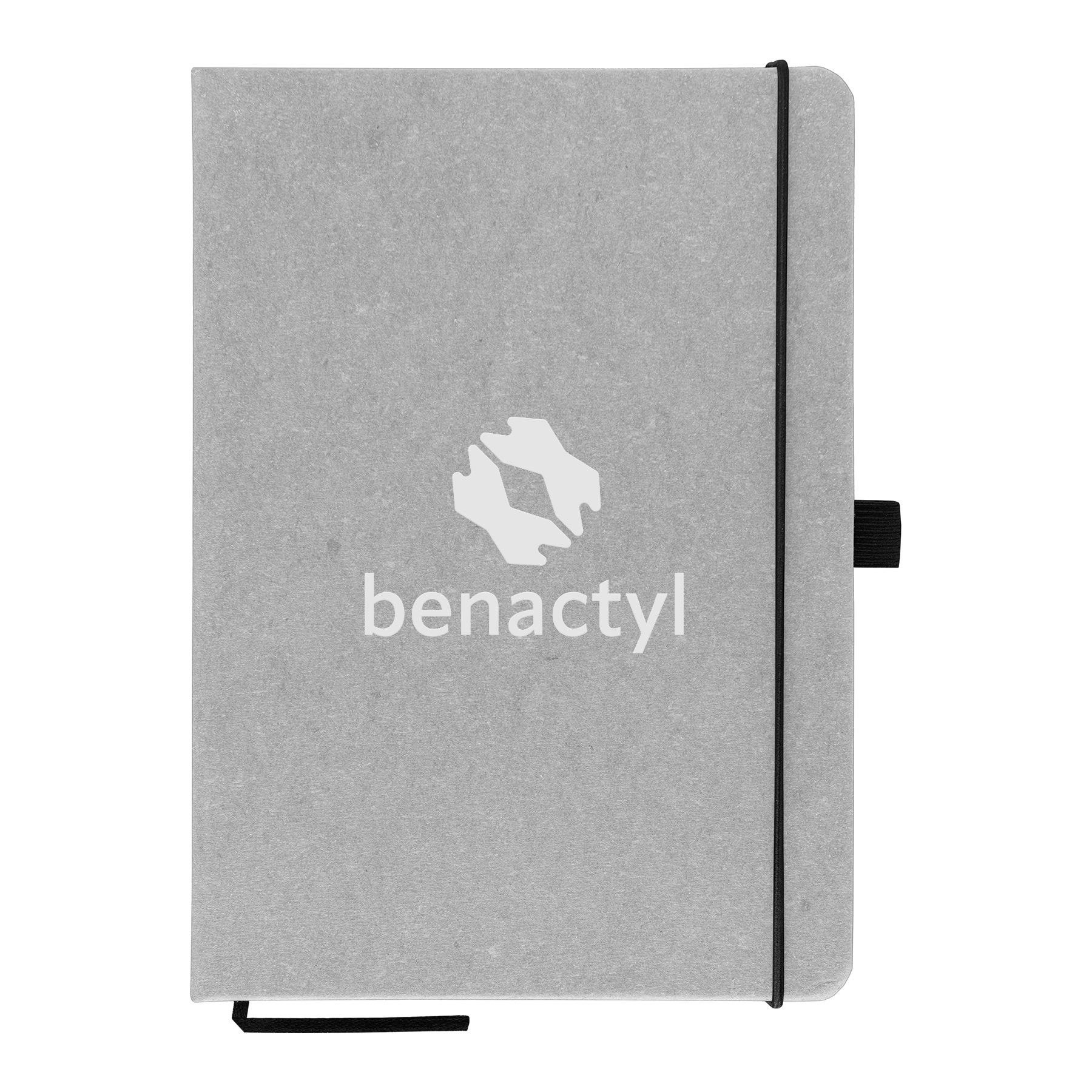Carson 5.8" x 8.3" Recycled PU Leather Notebook - Silkscreen 1