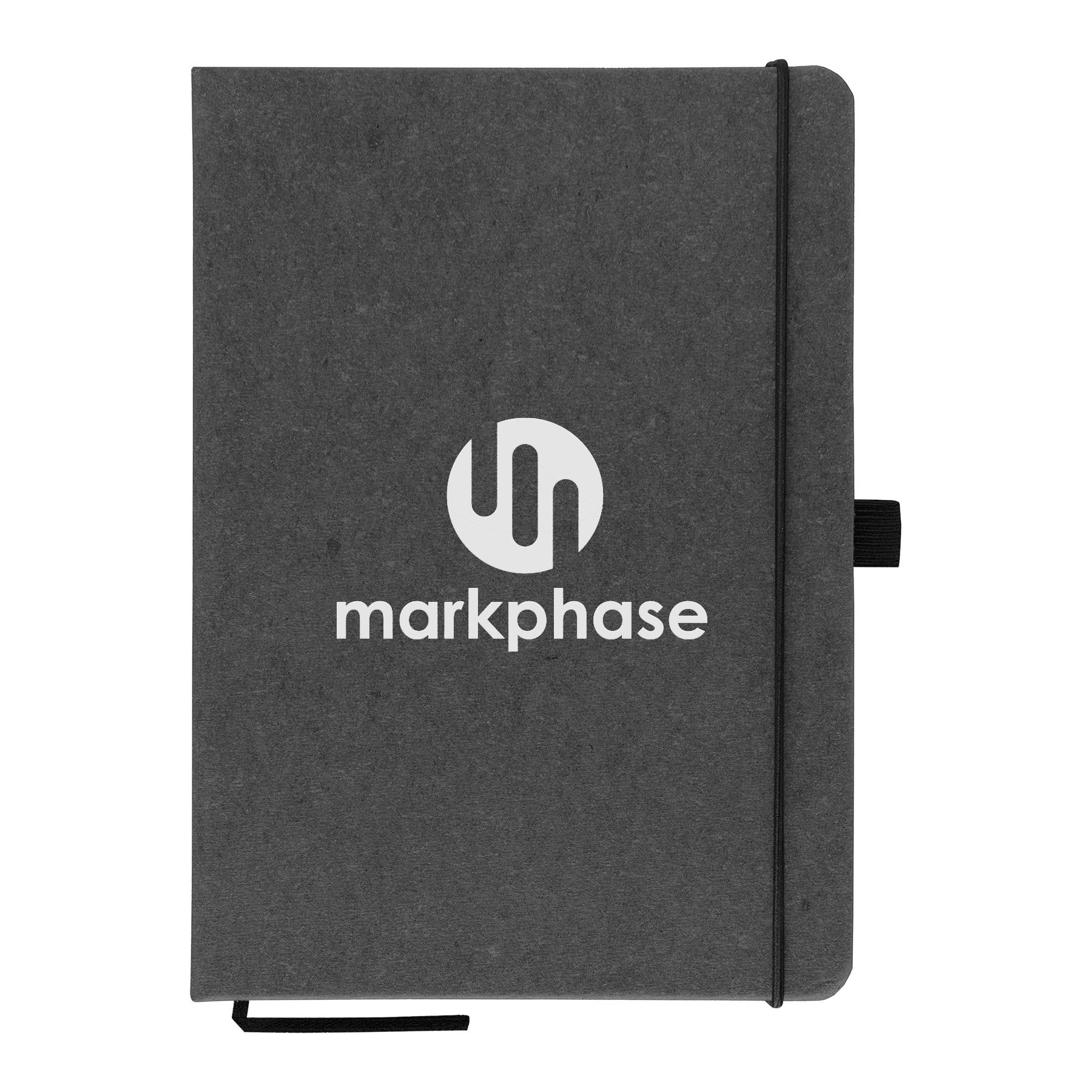Carson 5.8" x 8.3" Recycled PU Leather Notebook - Silkscreen 1