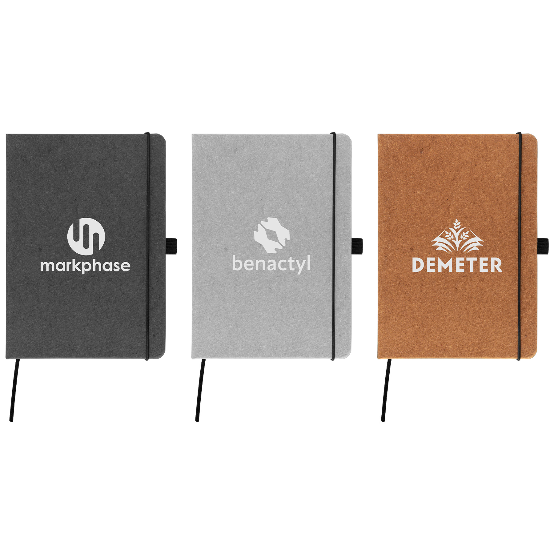Carson 5.8" x 8.3" Recycled PU Leather Notebook - Silkscreen 1
