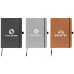Carson 5.8" x 8.3" Recycled PU Leather Notebook - Silkscreen 1 Carson 5.8" x 8.3" Recycled PU Leather Notebook - Silkscreen 1