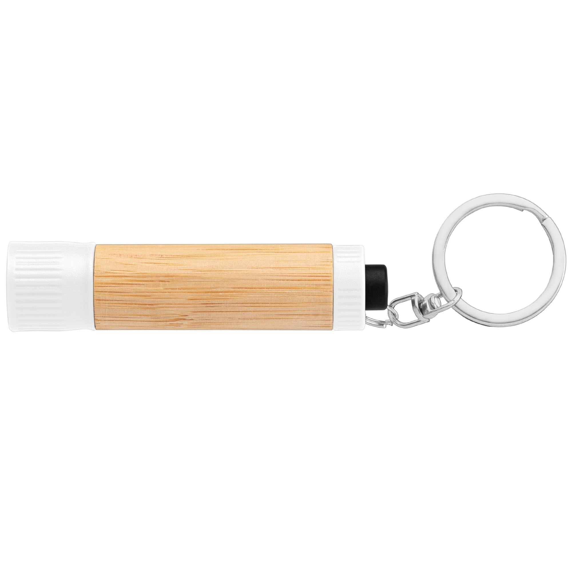 Bamboo LED Flashlight with Keyring - Laser 1
