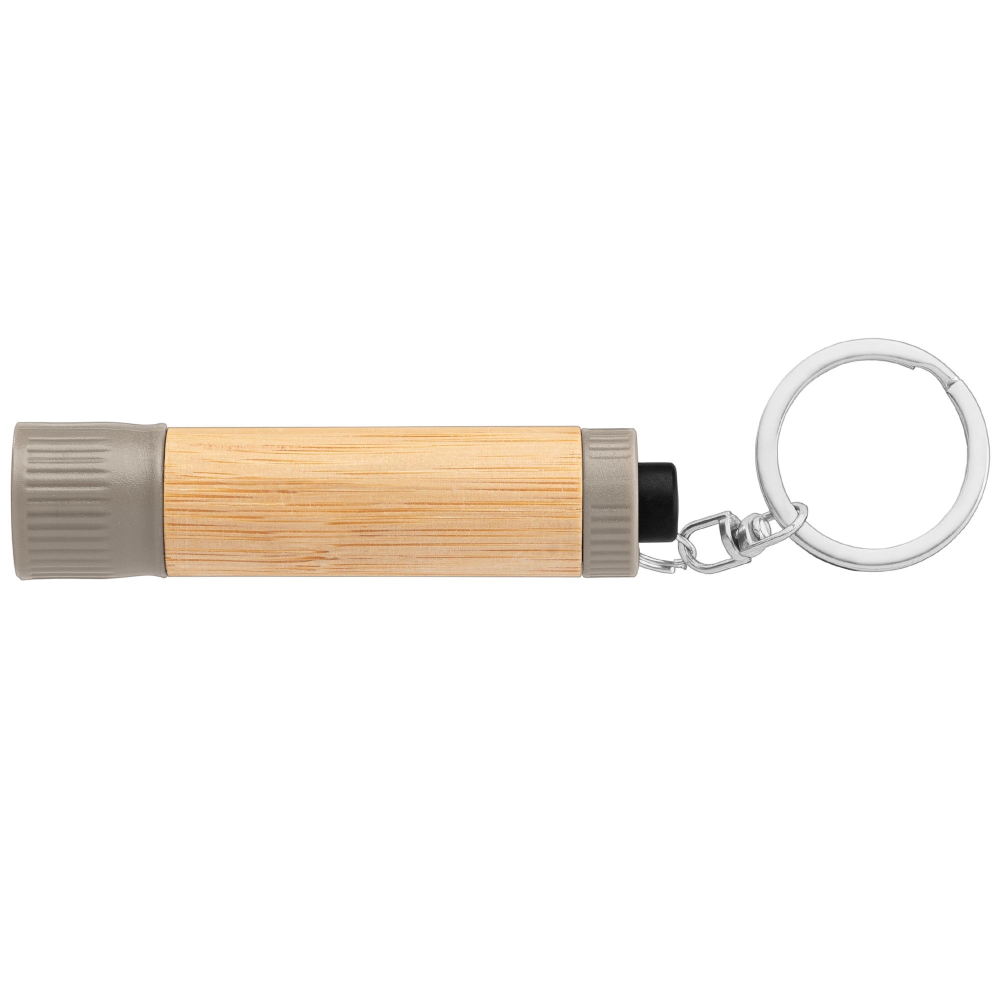 Bamboo LED Flashlight with Keyring - Laser 1