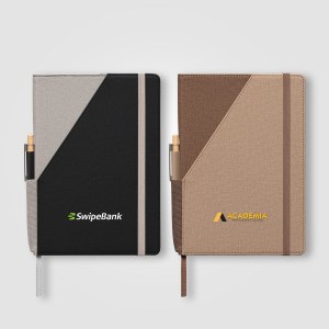 Xanadu Recycled PU Two-Tone Refillable Pen Set Notebook - A5 1 Xanadu Recycled PU Two-Tone Refillable Pen Set Notebook - A5 1