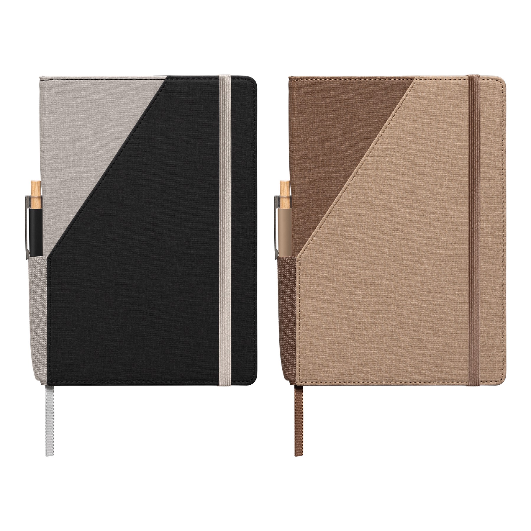 Xanadu Recycled PU Two-Tone Refillable Pen Set Notebook - A5 1