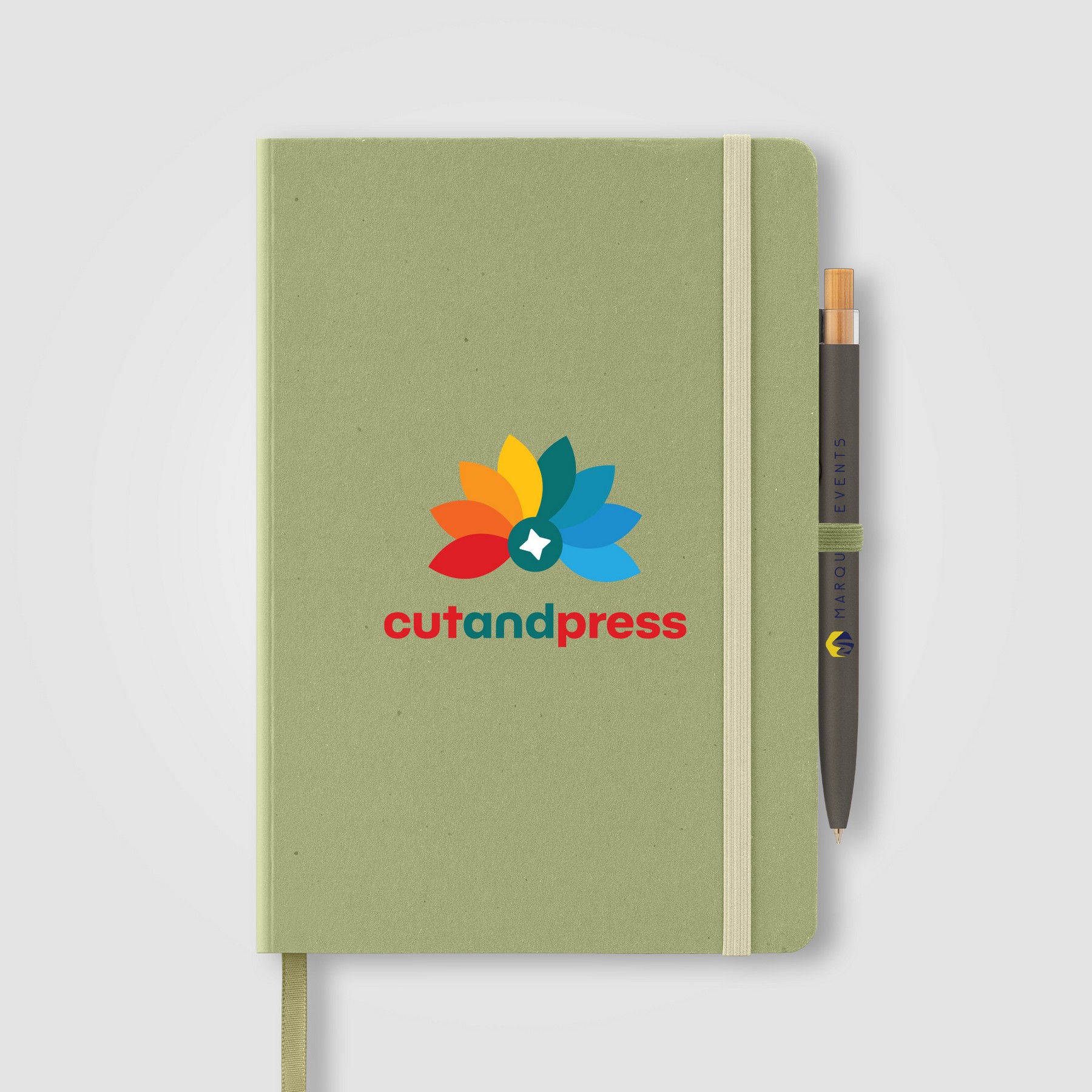 Terra Recycled Milk Carton Hard Cover A5 Notebook & Reborn Pen Set 1
