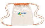 Good Value™ Clear Game Drawstring Backpack - 15734 orange image Good Value™ Clear Game Drawstring Backpack - 15734 orange image