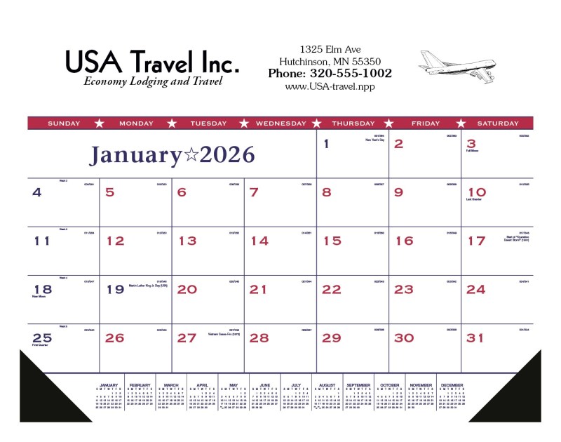 Triumph® Calendars Patriotic Desk Pad with Vinyl Corners 2 Triumph® Calendars Patriotic Desk Pad with Vinyl Corners 2
