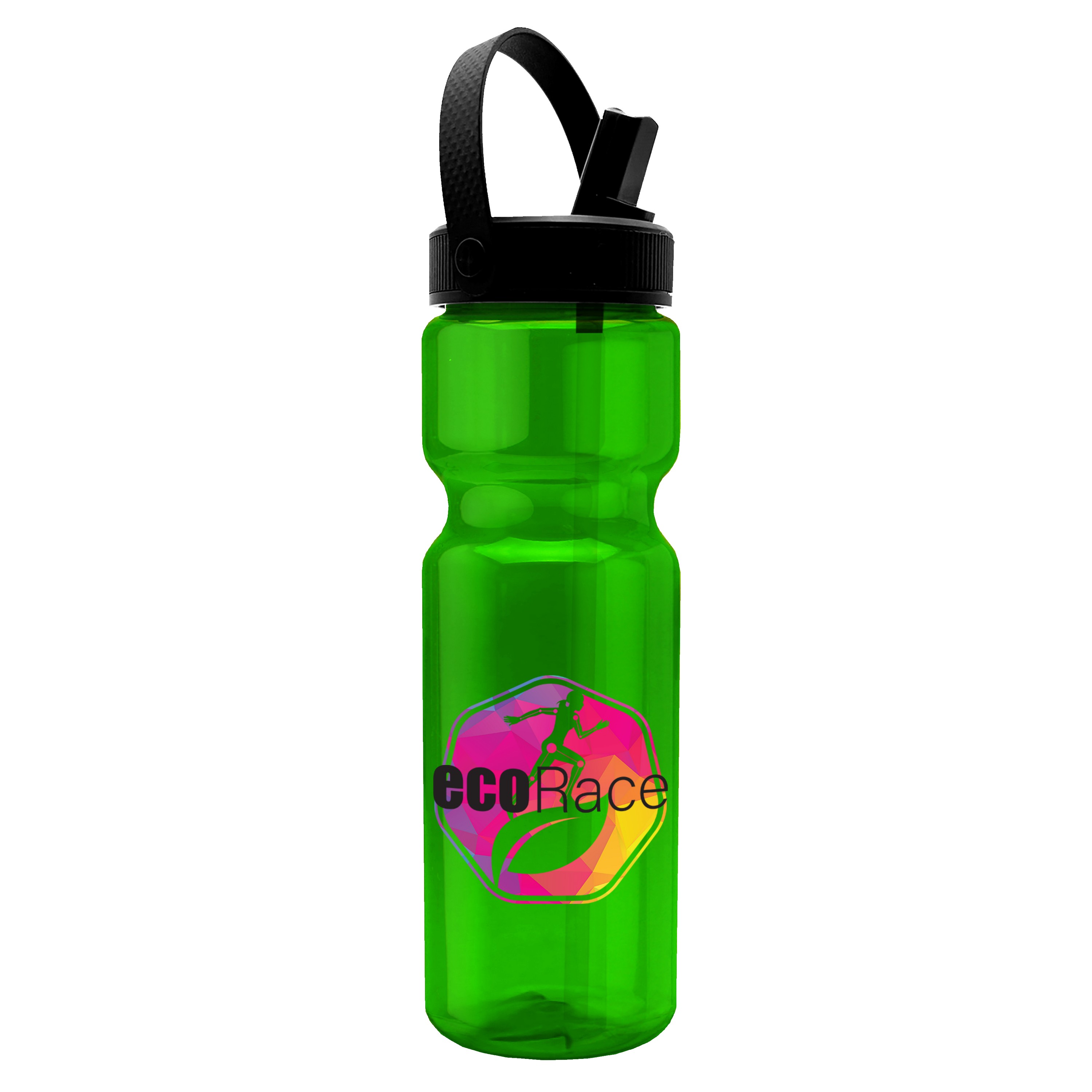 Garyline® Champ Bottle with Flip-Straw, Swivel-Handle Lid - 28 oz. 2