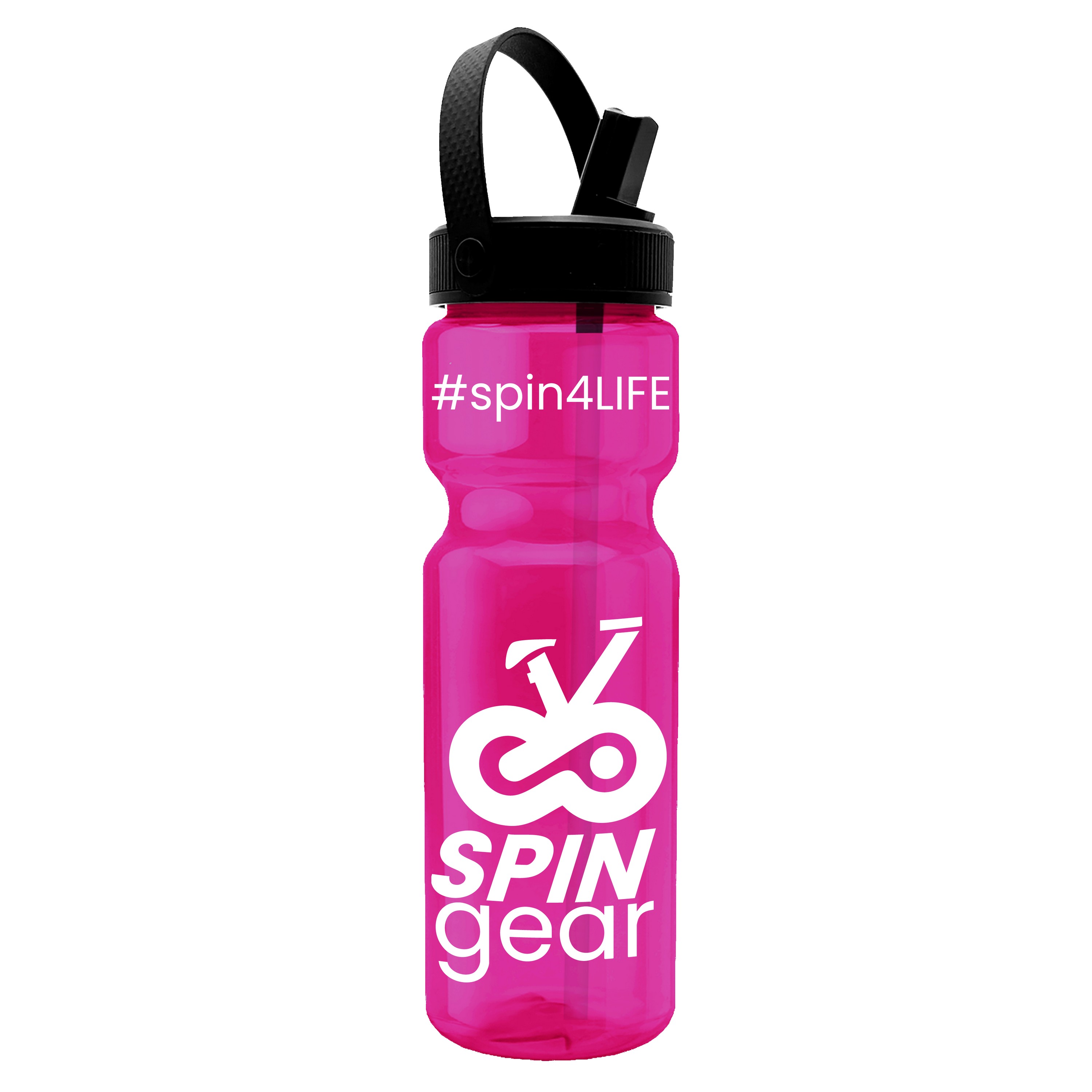 Garyline® Champ Bottle with Flip-Straw, Swivel-Handle Lid - 28 oz. 2