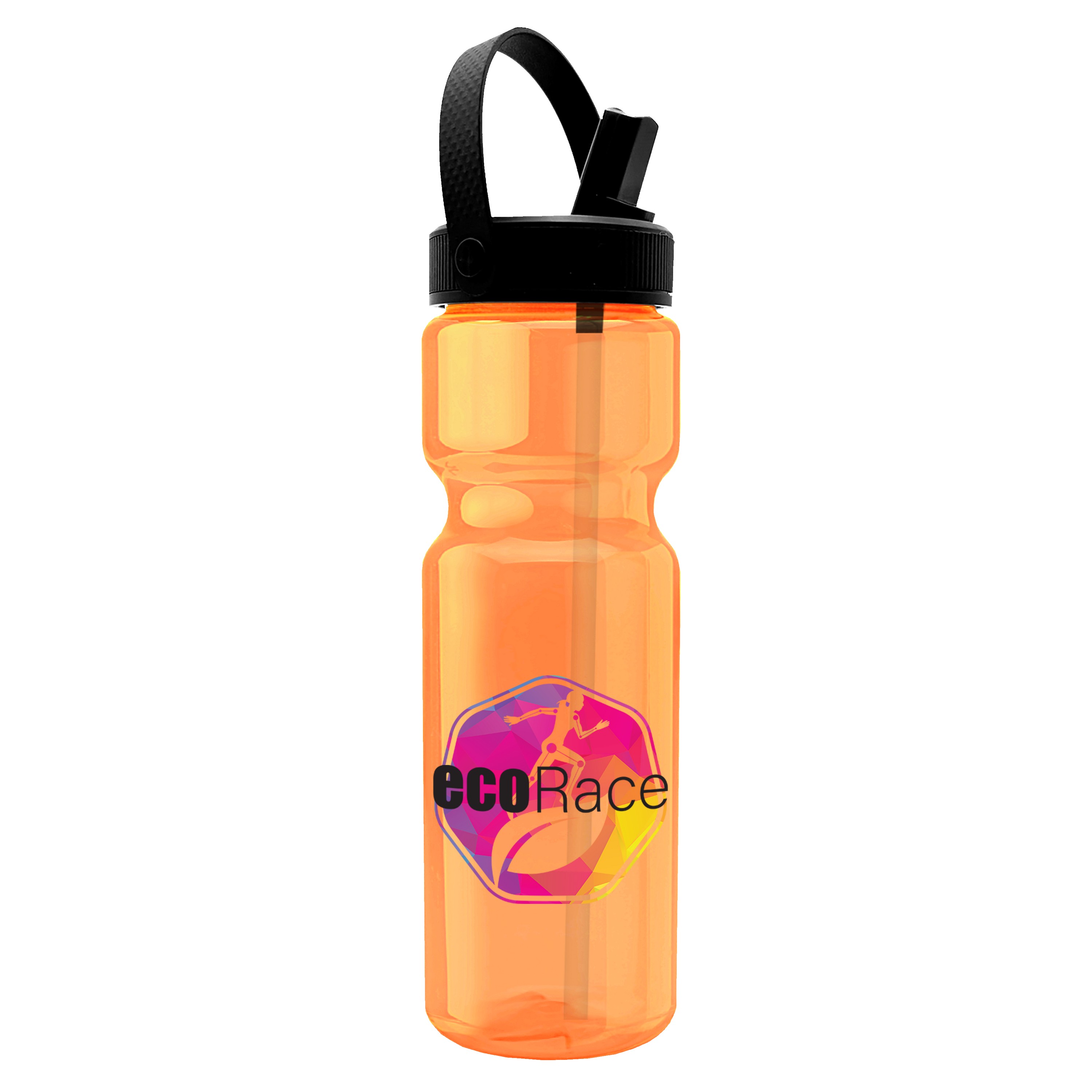 Garyline® Champ Bottle with Flip-Straw, Swivel-Handle Lid - 28 oz. 2