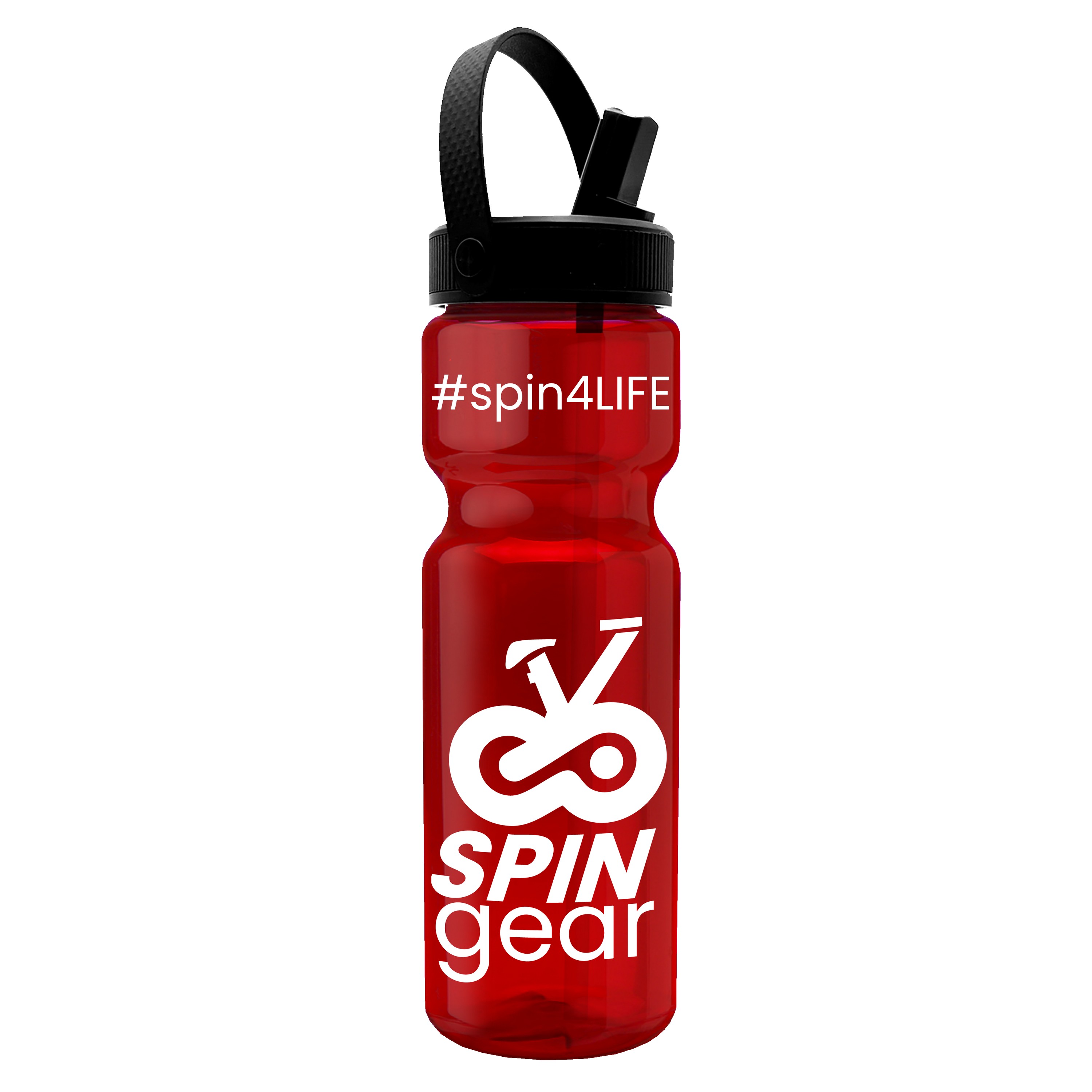 Garyline® Champ Bottle with Flip-Straw, Swivel-Handle Lid - 28 oz. 2