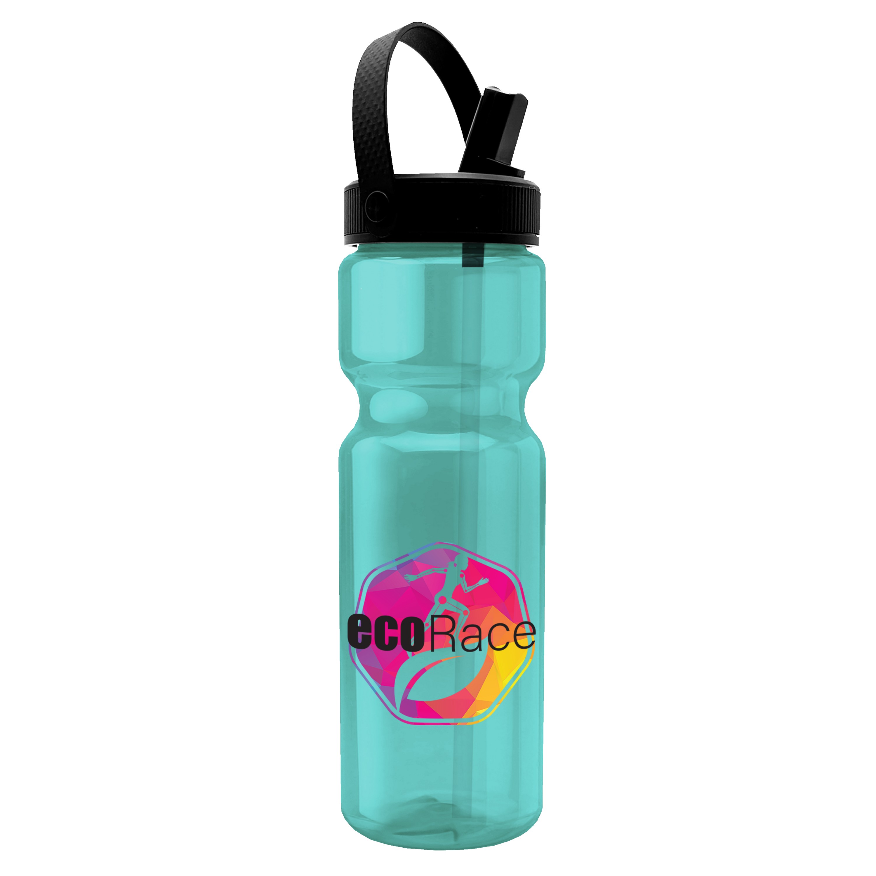 Garyline® Champ Bottle with Flip-Straw, Swivel-Handle Lid - 28 oz. 2