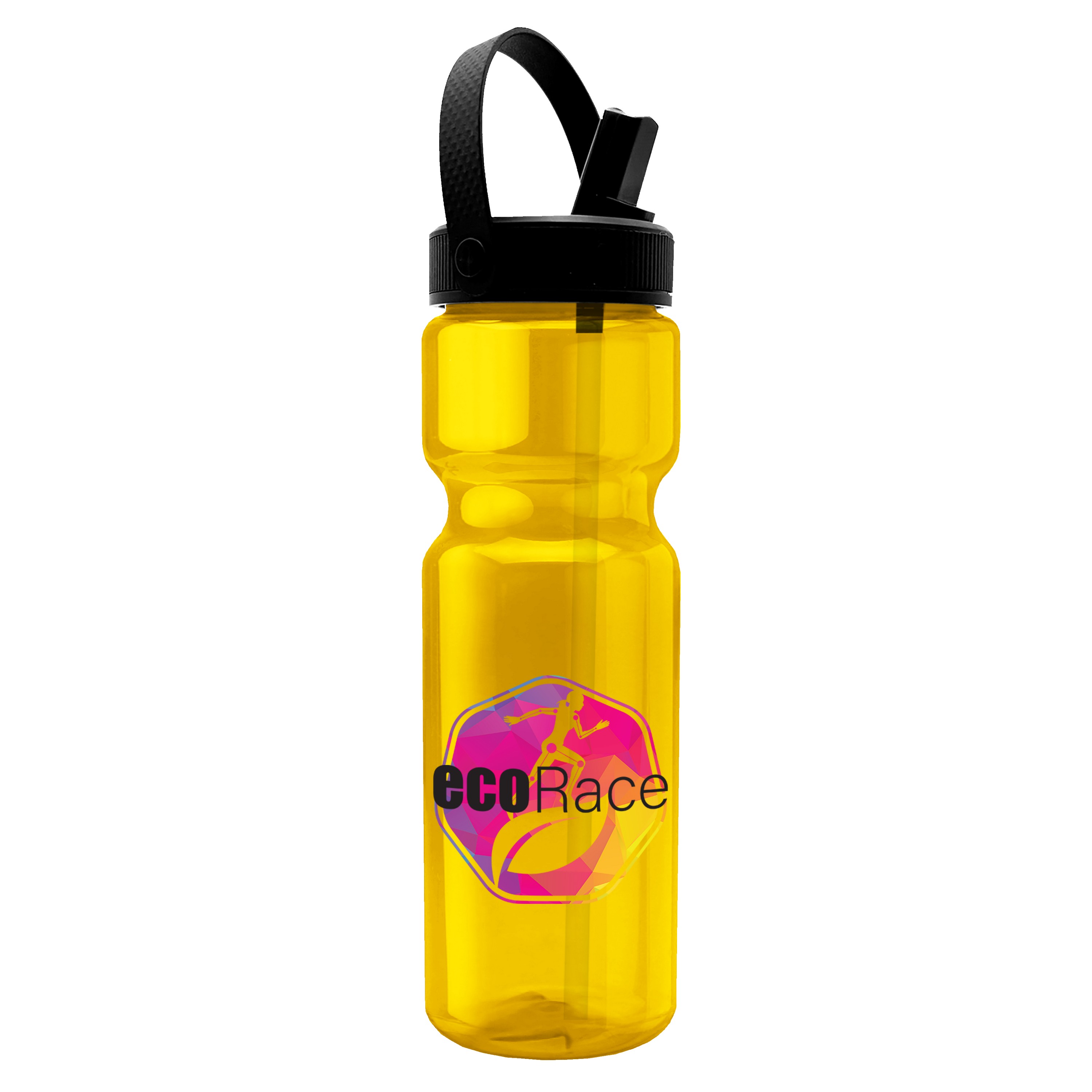 Garyline® Champ Bottle with Flip-Straw, Swivel-Handle Lid - 28 oz. 2