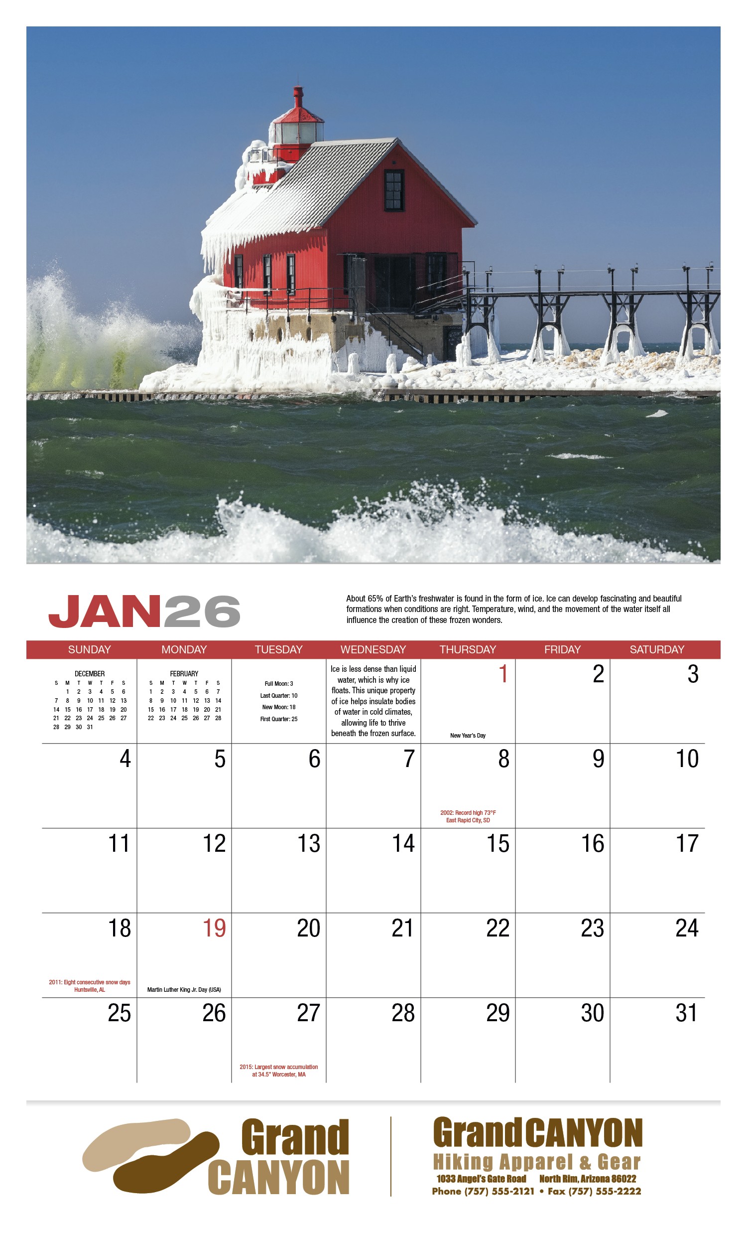HotLine® Products Weather Almanac Appointment Calendar - Stapled 2
