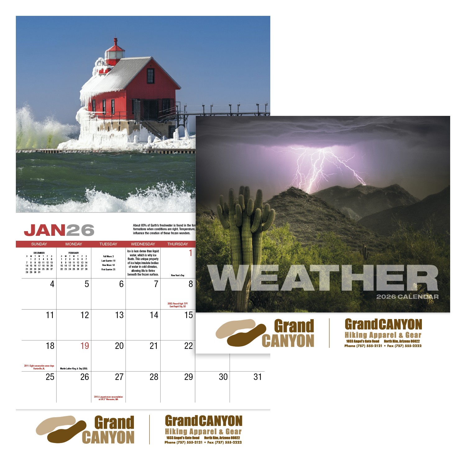 HotLine® Products Weather Almanac Appointment Calendar - Stapled 2