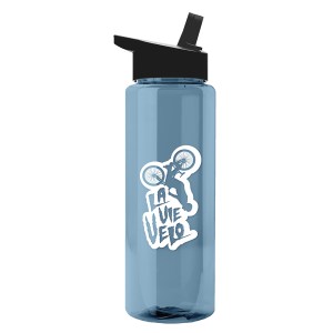 Garyline® Slim Fit RPET Bottle with Flip-Straw Lid - 32 oz. 2 Garyline® Slim Fit RPET Bottle with Flip-Straw Lid - 32 oz. 2