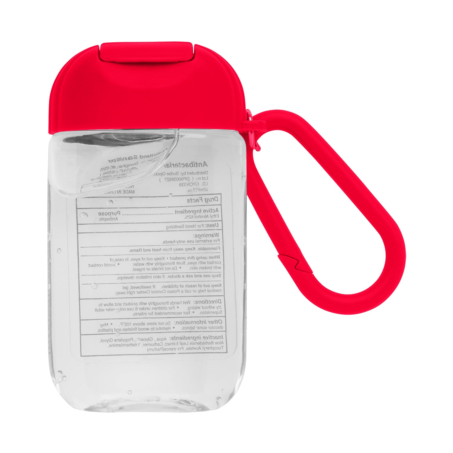 1 oz. Hand Sanitizer Gel and Carabiner 2