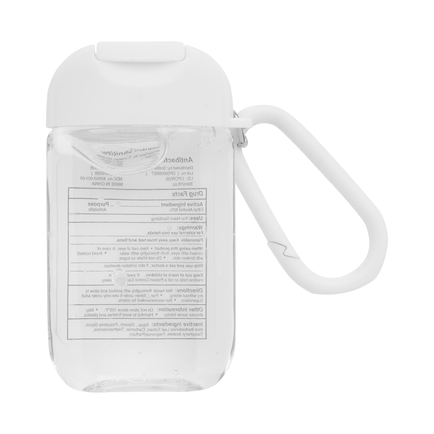 1 oz. Hand Sanitizer Gel and Carabiner 2