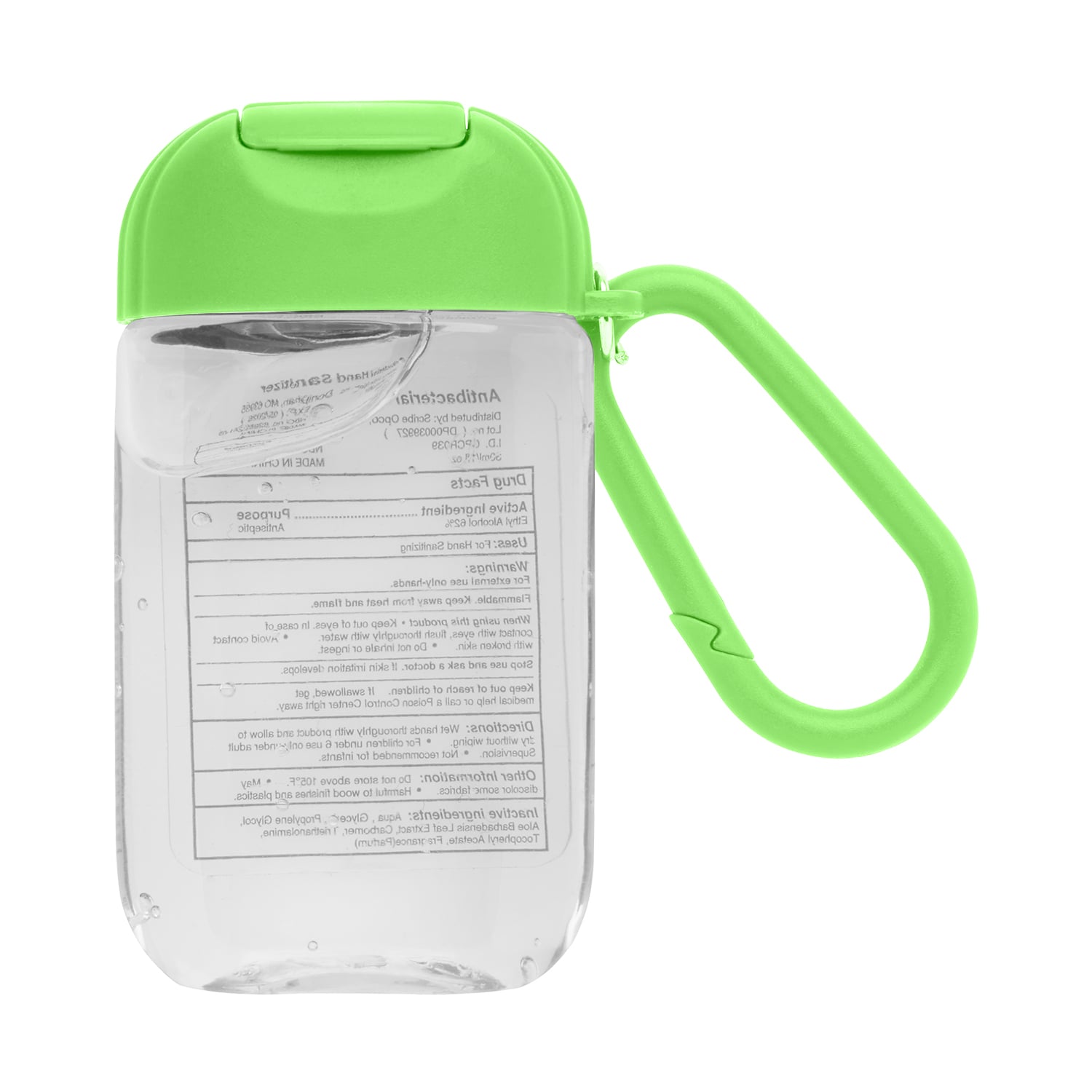 1 oz. Hand Sanitizer Gel and Carabiner 2