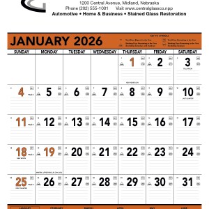 Triumph® Calendars Orange & Black Contractor Memo Calendar 2 Triumph® Calendars Orange & Black Contractor Memo Calendar 2