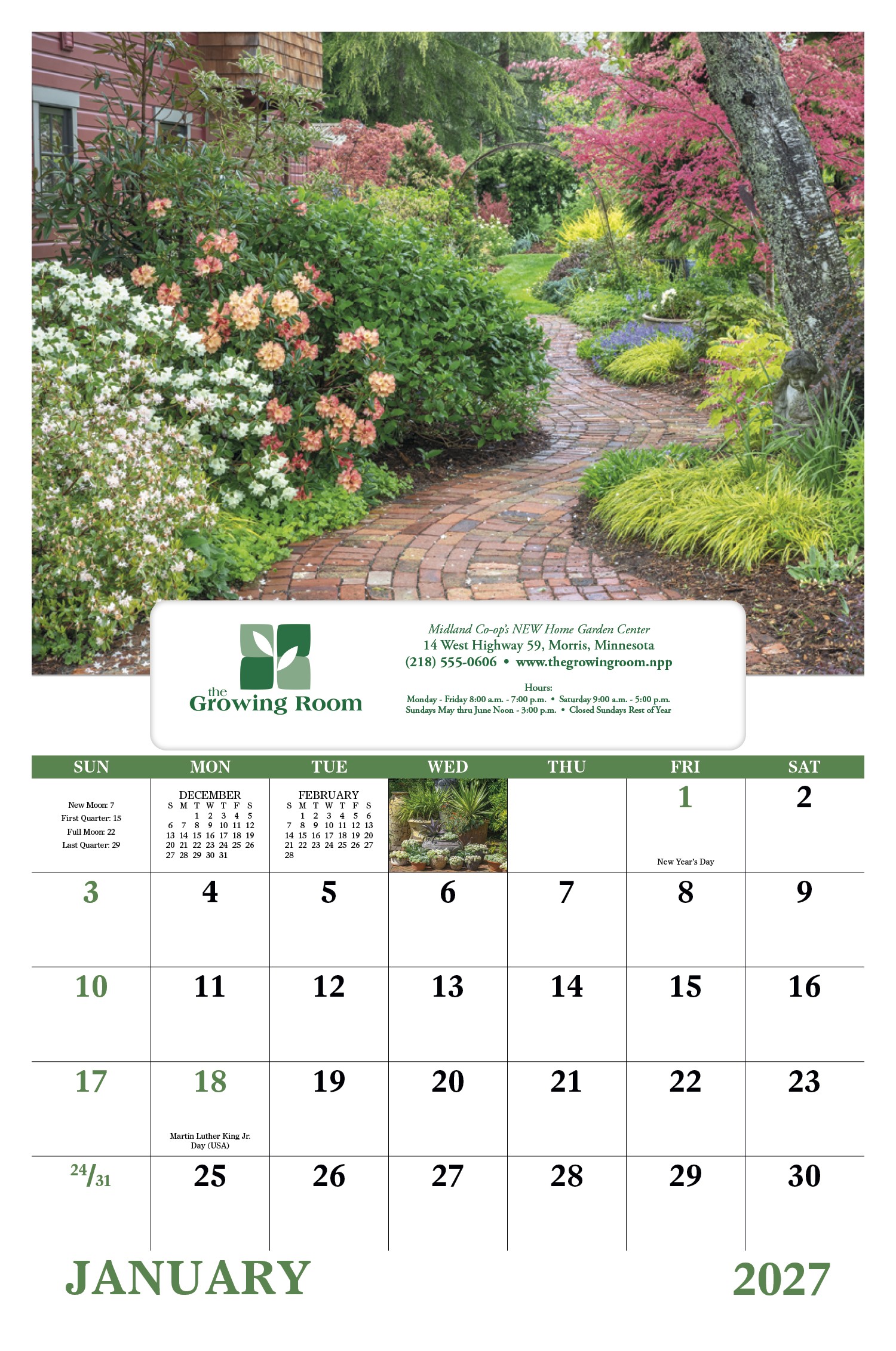 Good Value™ Garden Walk - Window Calendar 2