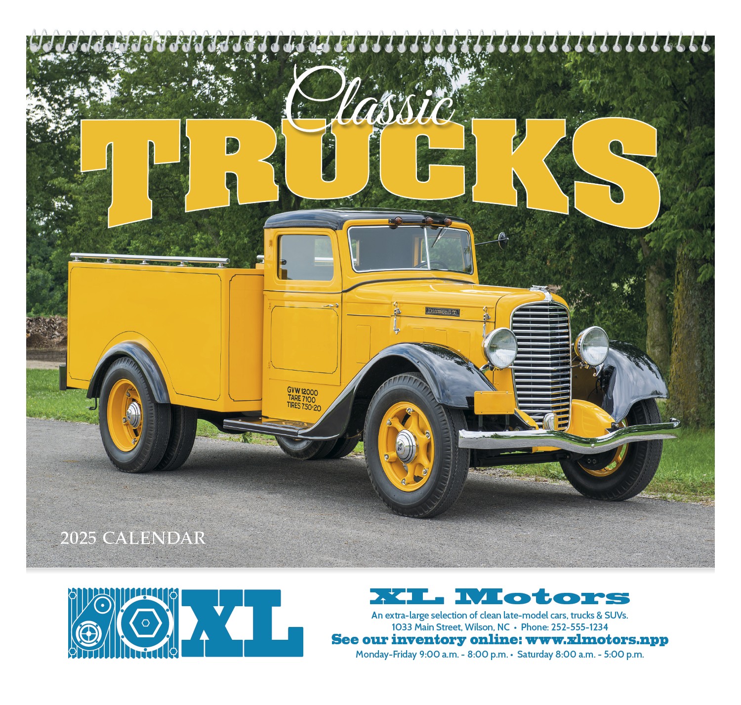 HotLine® Products Classic Trucks Appointment Calendar - Spiral 2