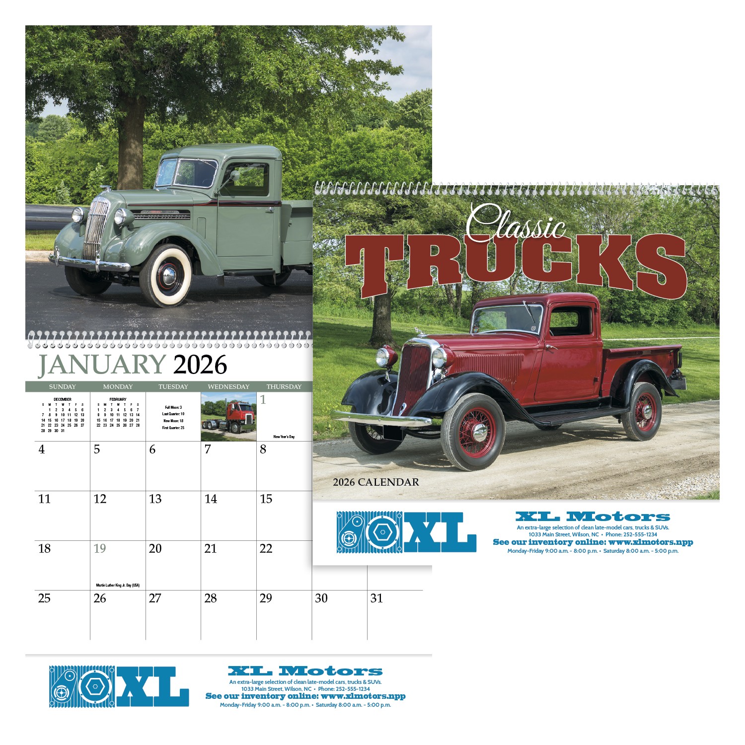 HotLine® Products Classic Trucks Appointment Calendar - Spiral 2