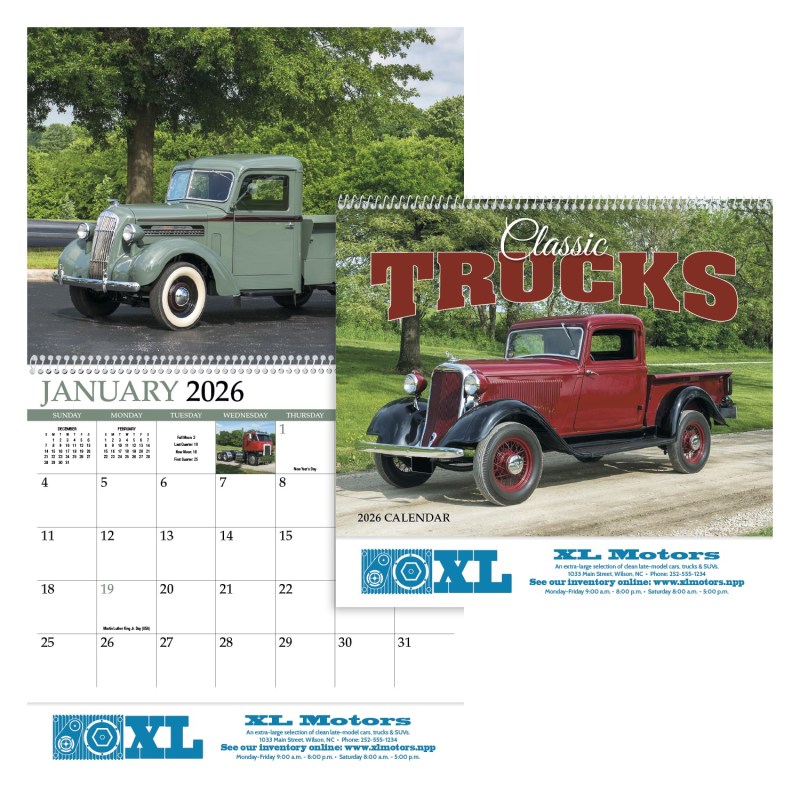 HotLine® Products Classic Trucks Appointment Calendar - Spiral 2 HotLine® Products Classic Trucks Appointment Calendar - Spiral 2