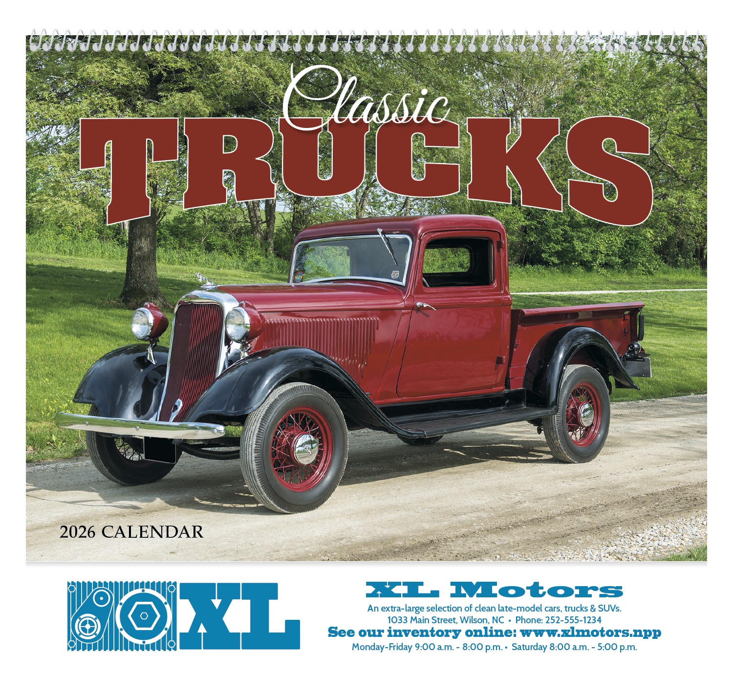 HotLine® Products Classic Trucks Appointment Calendar - Spiral 2